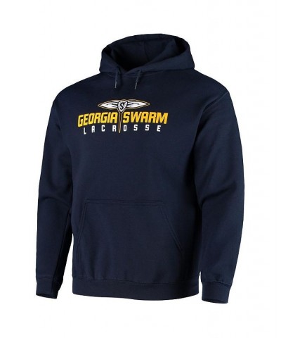 Men's Navy Georgia Swarm Solid Pullover Hoodie $30.79 Sweatshirt