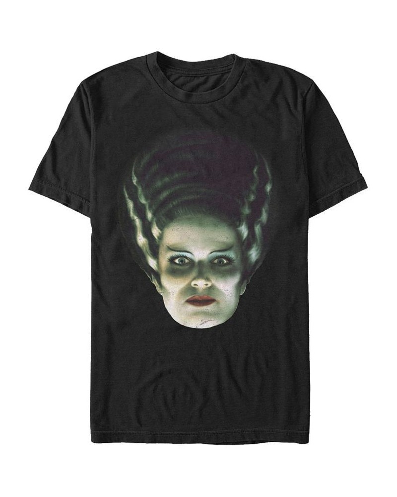 Universal Monsters Men's Frankenstein's Bride Big Face Short Sleeve T-Shirt Black $14.35 T-Shirts