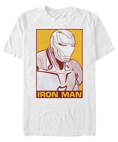 Marvel Men's Avengers Endgame Iron Man Pop Art, Short Sleeve T-shirt White $18.89 T-Shirts