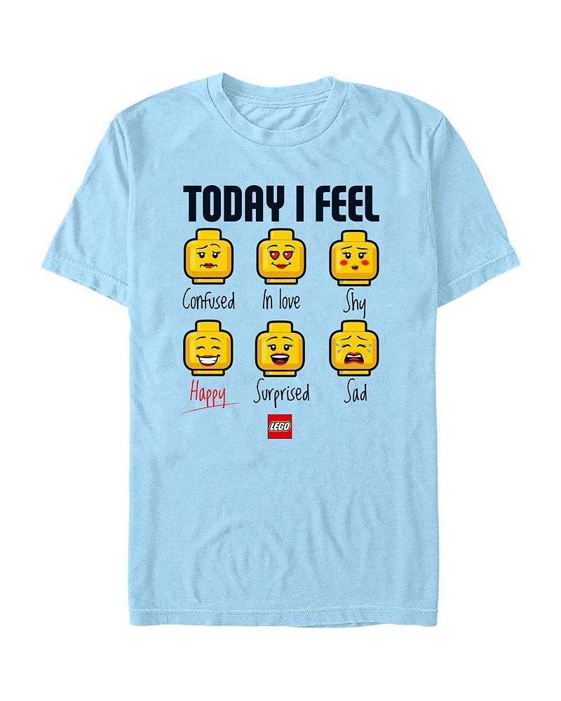 Men's Lego Iconic Expressions of Lego Lady Short Sleeve T-shirt Blue $16.10 T-Shirts