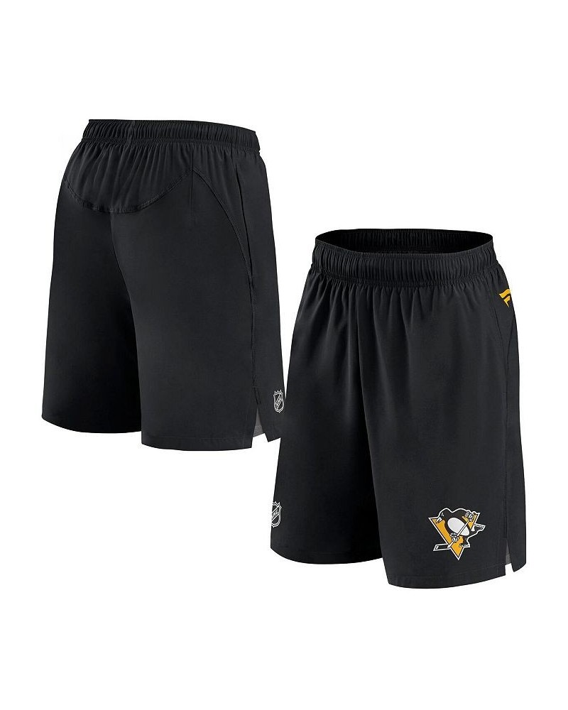 Men's Branded Black Pittsburgh Penguins Authentic Pro Rink Shorts $33.00 Shorts