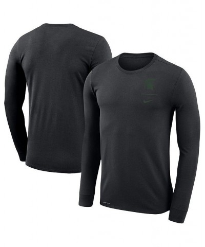 Men's Black Michigan State Spartans Logo Stack Legend Performance Long Sleeve T-shirt $28.04 T-Shirts