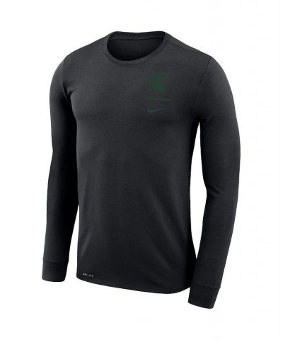 Men's Black Michigan State Spartans Logo Stack Legend Performance Long Sleeve T-shirt $28.04 T-Shirts