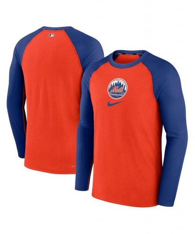 Men's Orange New York Mets Authentic Collection Game Raglan Performance Long Sleeve T-shirt $29.90 T-Shirts