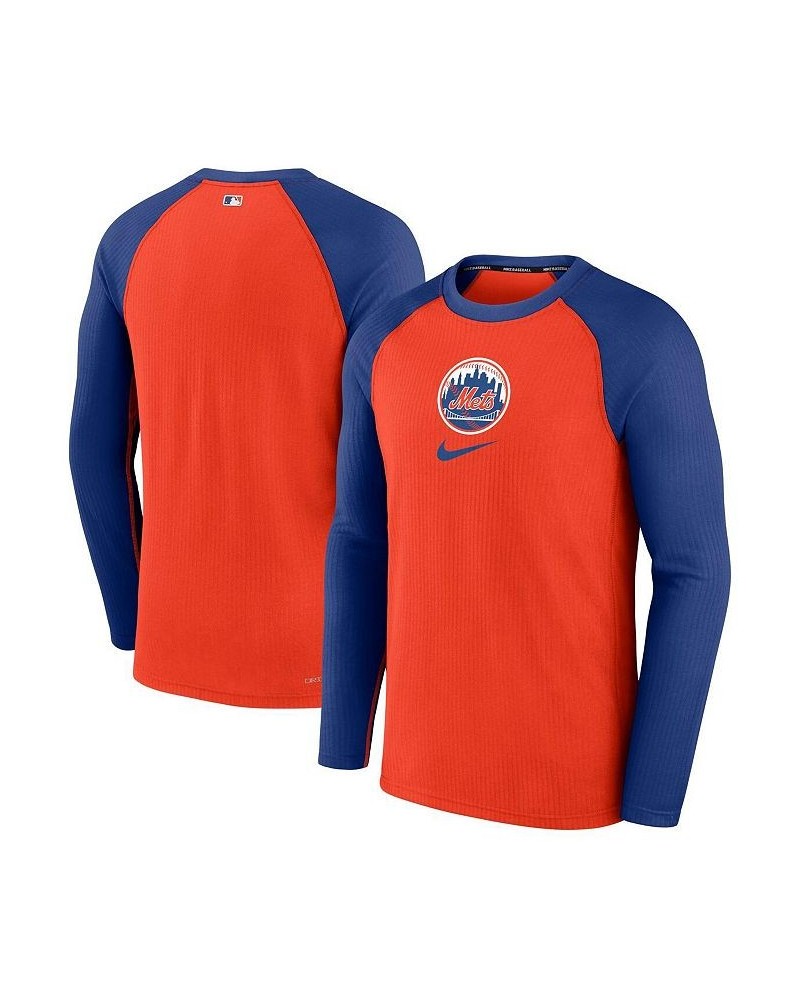 Men's Orange New York Mets Authentic Collection Game Raglan Performance Long Sleeve T-shirt $29.90 T-Shirts