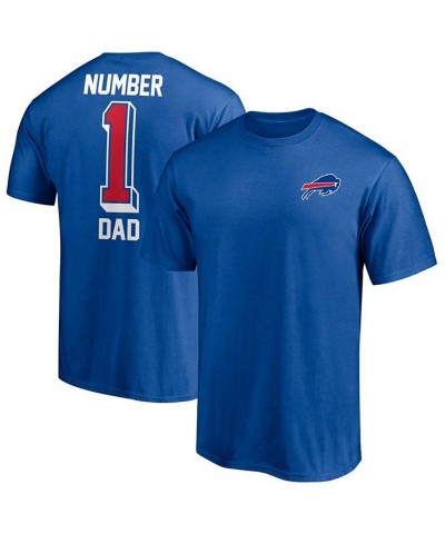 Men's Royal Buffalo Bills 1 Dad T-shirt $16.66 T-Shirts