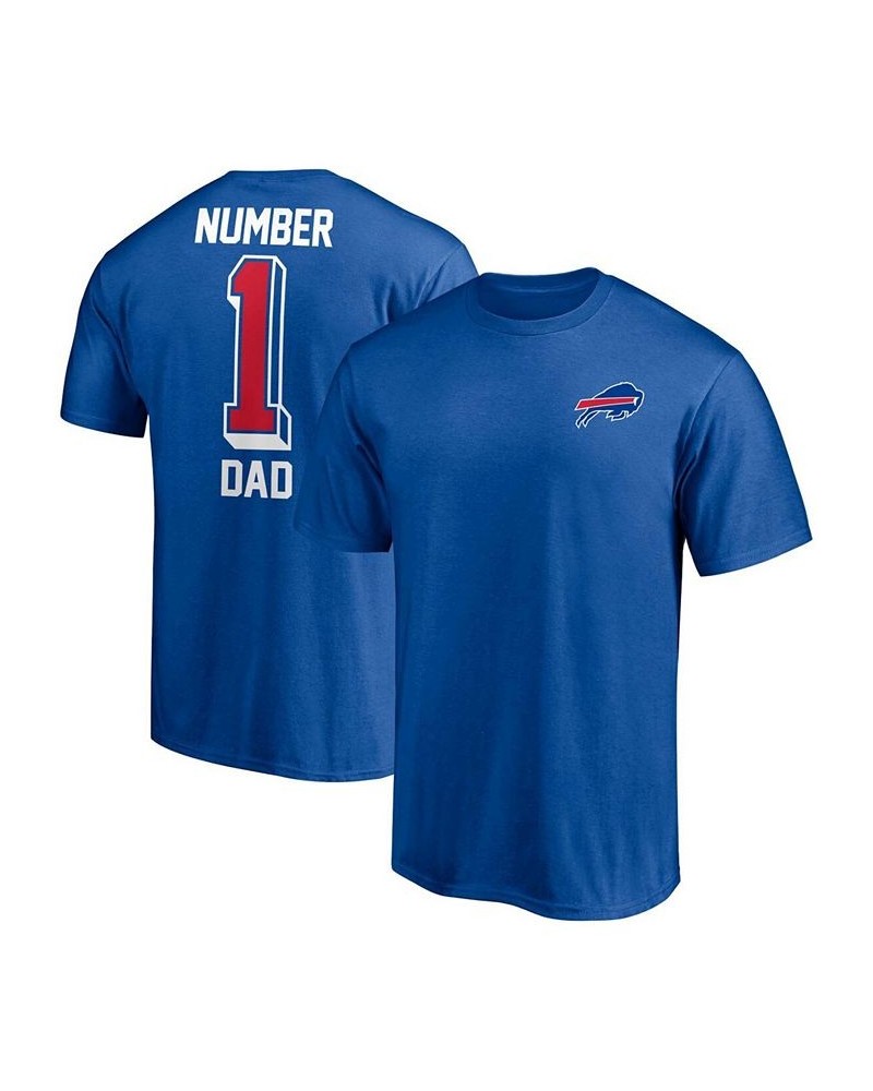 Men's Royal Buffalo Bills 1 Dad T-shirt $16.66 T-Shirts