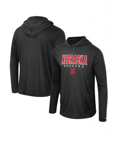 Men's Black Nebraska Huskers Team Color Rival Hoodie Long Sleeve T-shirt $33.60 T-Shirts