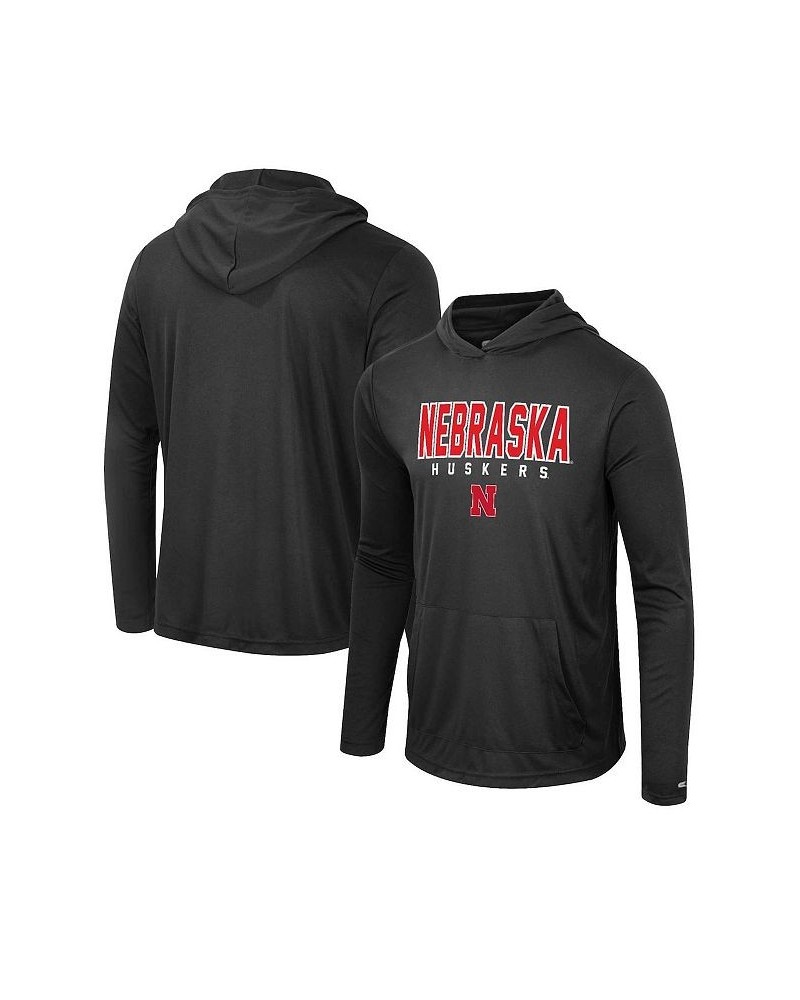 Men's Black Nebraska Huskers Team Color Rival Hoodie Long Sleeve T-shirt $33.60 T-Shirts