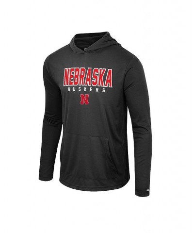 Men's Black Nebraska Huskers Team Color Rival Hoodie Long Sleeve T-shirt $33.60 T-Shirts