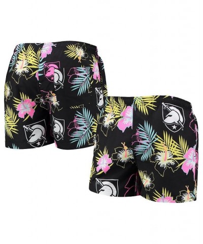 Men's Black Army Black Knights Neon Floral Swim Trunks $35.39 Swimsuits