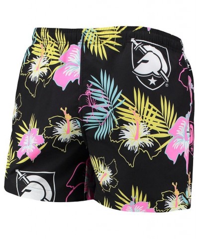 Men's Black Army Black Knights Neon Floral Swim Trunks $35.39 Swimsuits