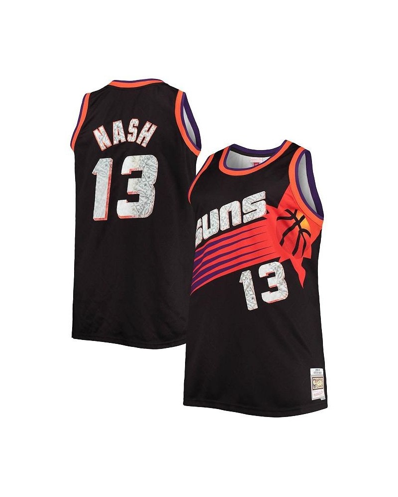 Men's Steve Nash Black Phoenix Suns Big and Tall 1996-97 NBA 75th Anniversary Diamond Swingman Jersey $91.65 Jersey