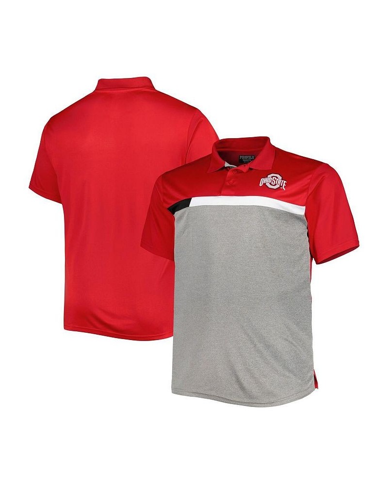 Men's Scarlet, Gray Ohio State Buckeyes Big and Tall Polo Shirt $31.19 Polo Shirts