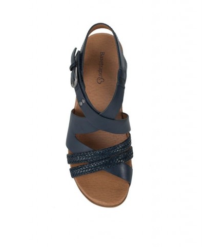 Women's Kalena Wedge Sandal Blue $45.05 Shoes