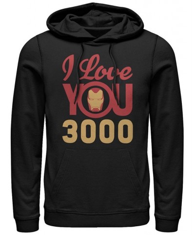 Marvel Men's Avengers Endgame Iron Man Face I Love You 3000, Pullover Hoodie Black $33.00 Sweatshirt