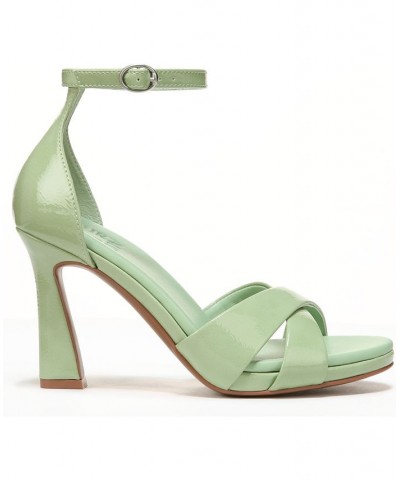 Lizbeth Ankle Strap Sandals Green $49.00 Shoes