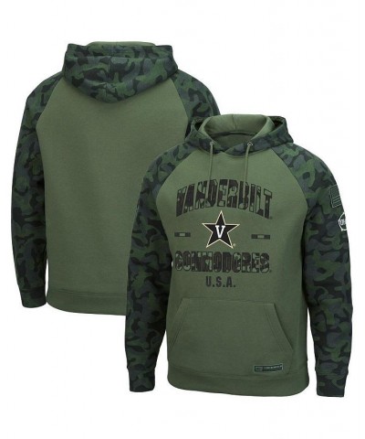 Men's Olive, Camo Vanderbilt Commodores OHT Military-Inspired Appreciation Raglan Pullover Hoodie $34.50 Sweatshirt