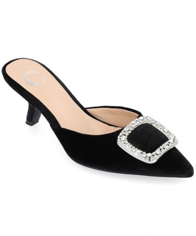 Women's Rishie Velvet Heels Black $55.00 Shoes