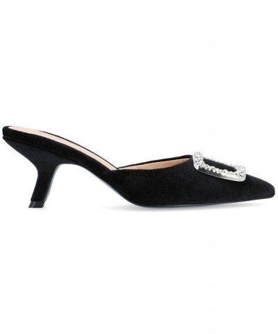 Women's Rishie Velvet Heels Black $55.00 Shoes