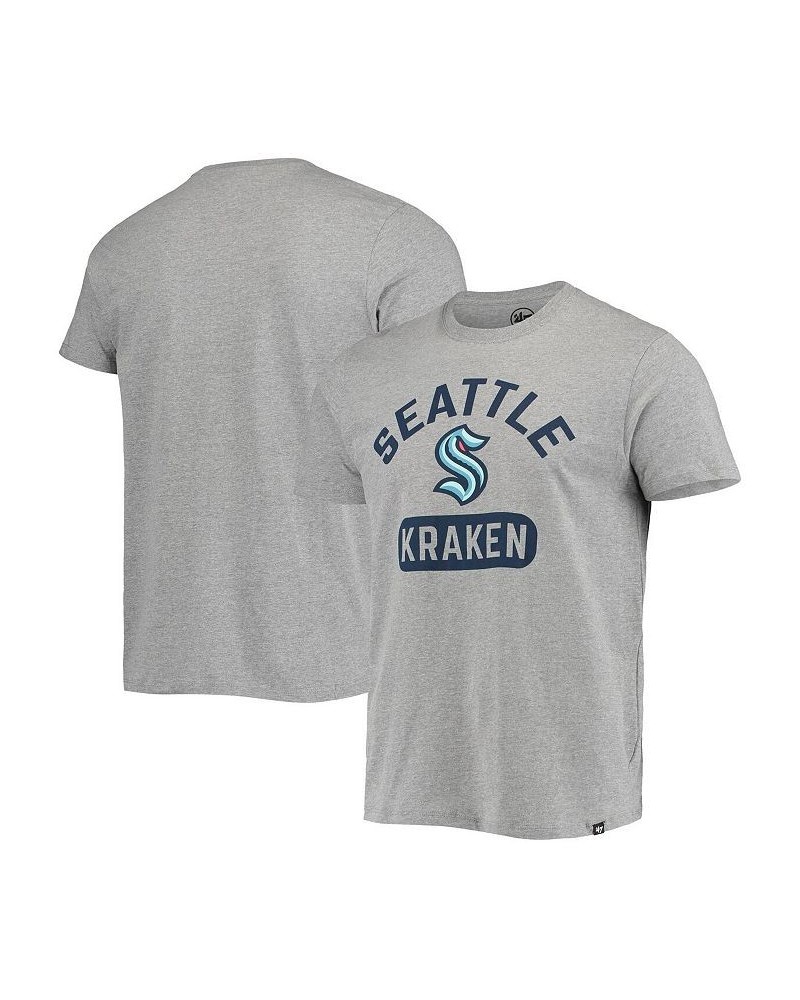 Men's '47 Heathered Gray Seattle Kraken Arch Pill Super Rival T-shirt $14.00 T-Shirts