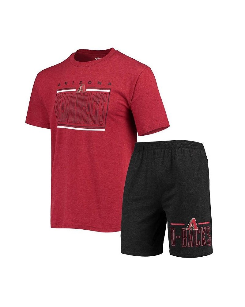 Men's Black, Red Arizona Diamondbacks Meter T-shirt and Shorts Sleep Set $27.06 Pajama