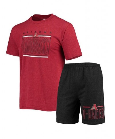 Men's Black, Red Arizona Diamondbacks Meter T-shirt and Shorts Sleep Set $27.06 Pajama