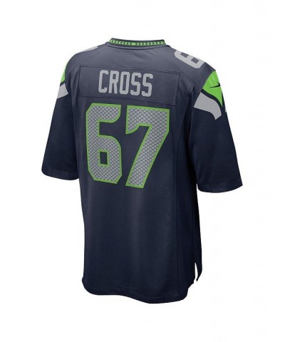 Men's Charles Cross College Navy Seattle Seahawks 2022 NFL Draft First Round Pick Game Jersey $47.08 Jersey