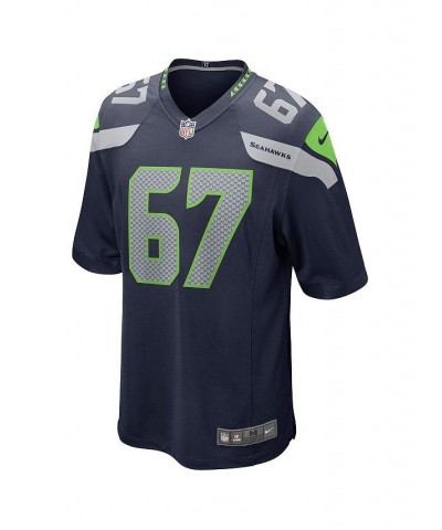 Men's Charles Cross College Navy Seattle Seahawks 2022 NFL Draft First Round Pick Game Jersey $47.08 Jersey