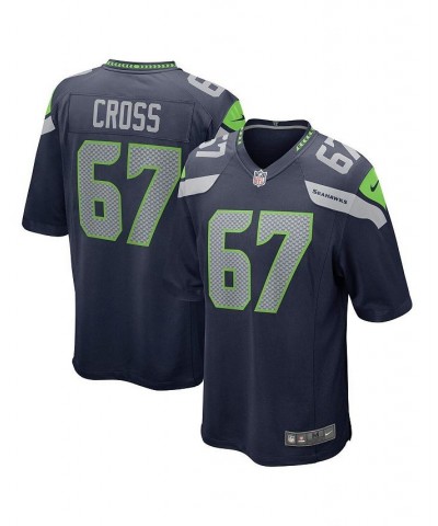 Men's Charles Cross College Navy Seattle Seahawks 2022 NFL Draft First Round Pick Game Jersey $47.08 Jersey