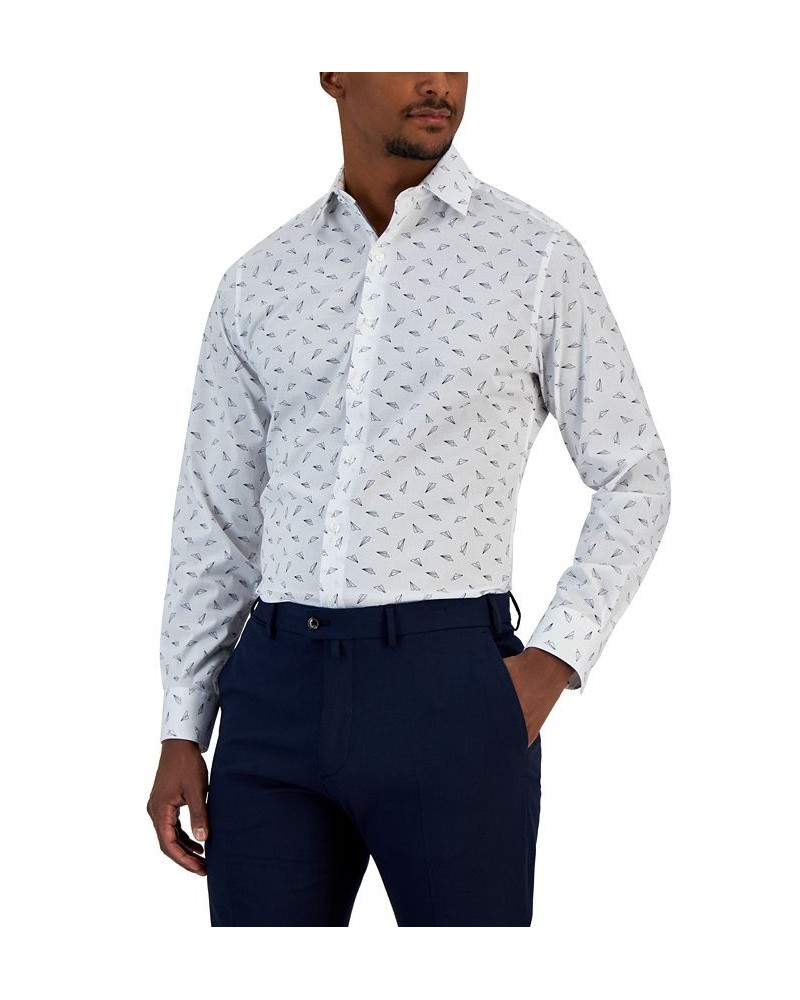 Men's Slim Fit Paper Plane Dress Shirt Multi $38.40 Dress Shirts