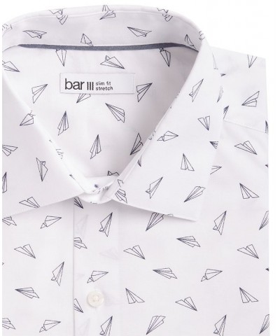 Men's Slim Fit Paper Plane Dress Shirt Multi $38.40 Dress Shirts