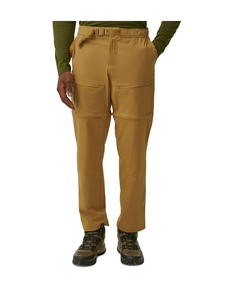 Men's Tracker Stretch Ripstop Zip-Off Convertible Pants Tan/Beige $16.73 Pants