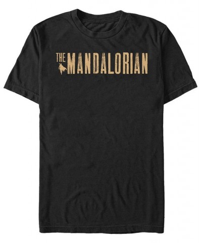 Star Wars The Mandalorian Simple Logo Short Sleeve Men's T-shirt Black $19.94 T-Shirts