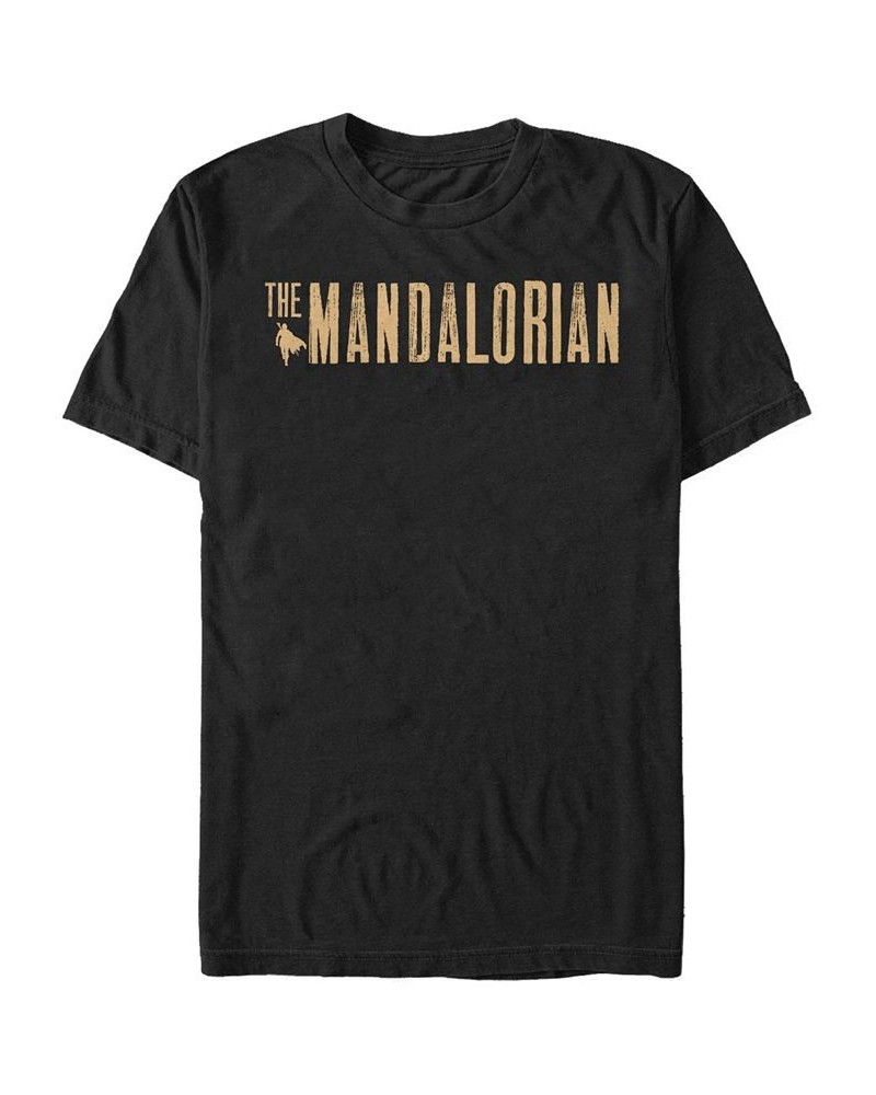 Star Wars The Mandalorian Simple Logo Short Sleeve Men's T-shirt Black $19.94 T-Shirts