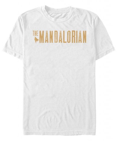 Star Wars The Mandalorian Simple Logo Short Sleeve Men's T-shirt Black $19.94 T-Shirts