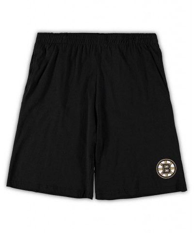 Men's Black, Heathered Charcoal Boston Bruins Big and Tall T-shirt and Shorts Sleep Set $35.20 Pajama