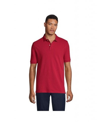 School Uniform Men's Short Sleeve Mesh Polo Shirt Red $16.26 Polo Shirts