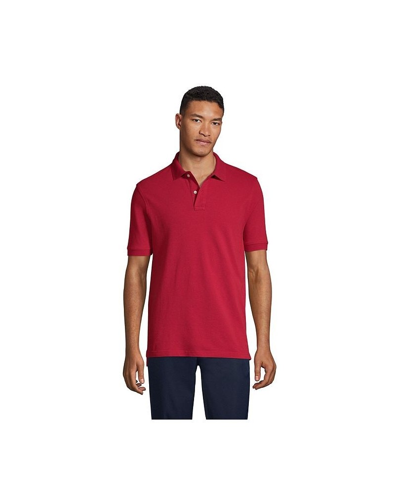 School Uniform Men's Short Sleeve Mesh Polo Shirt Red $16.26 Polo Shirts