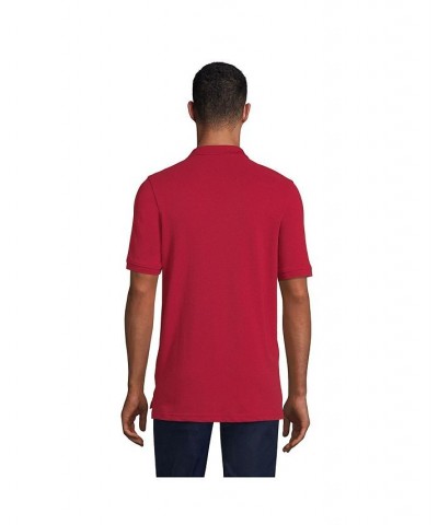 School Uniform Men's Short Sleeve Mesh Polo Shirt Red $16.26 Polo Shirts