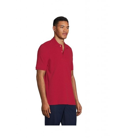 School Uniform Men's Short Sleeve Mesh Polo Shirt Red $16.26 Polo Shirts