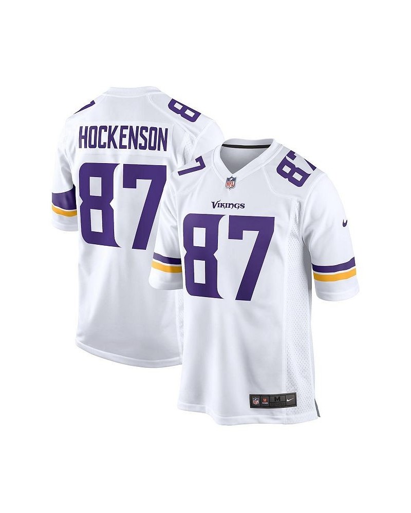 Men's T.J. Hockenson White Minnesota Vikings Game Player Jersey $51.80 Jersey