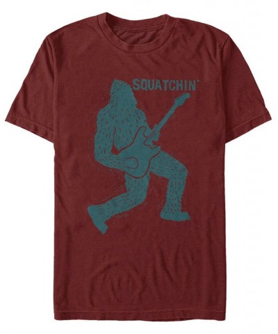 Men's Bigfoot Rocks Short Sleeve Crew T-shirt Red $16.80 T-Shirts