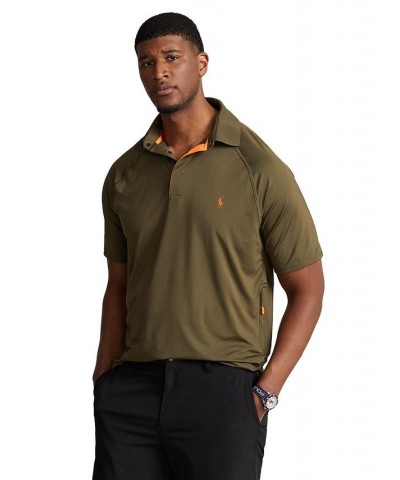 Men's Big & Tall Performance Polo Shirt Green $47.36 Polo Shirts