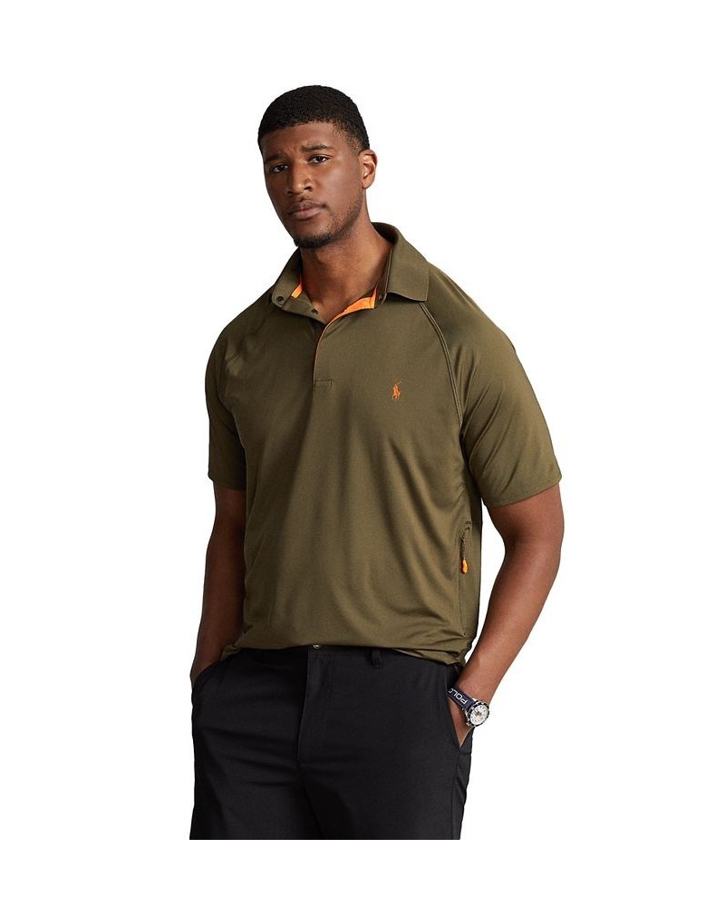 Men's Big & Tall Performance Polo Shirt Green $47.36 Polo Shirts