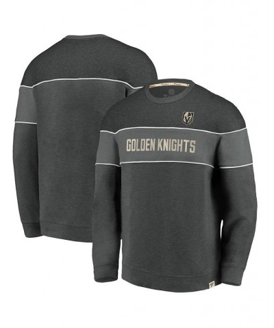 Men's Branded Heathered Charcoal Vegas Golden Knights Varsity Reserve Sweatshirt $27.72 Sweatshirt