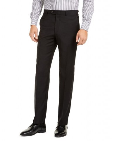 Men's Slim-Fit UltraFlex Stretch Solid Suit Separate Pants Black $39.16 Pants