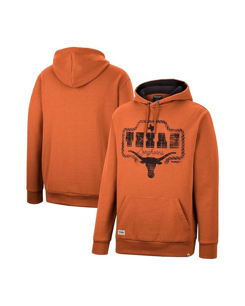 Men's x Wrangler Texas Orange Texas Longhorns Rope Pullover Hoodie $38.40 Sweatshirt