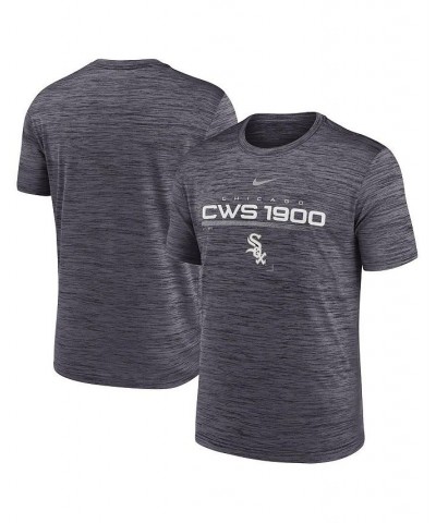 Men's Black Chicago White Sox Wordmark Velocity Performance T-shirt $27.49 T-Shirts