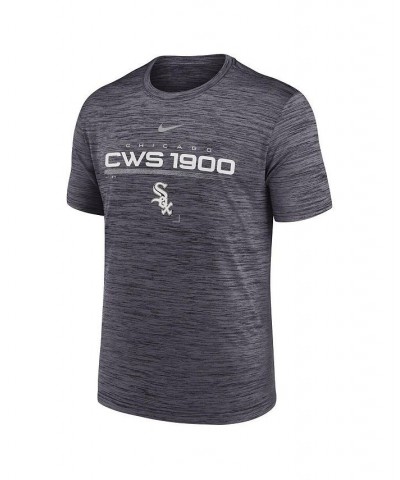 Men's Black Chicago White Sox Wordmark Velocity Performance T-shirt $27.49 T-Shirts